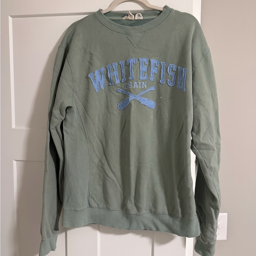 Blue 84 Sage Green Crewneck Sweater